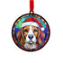 Beagle in Santa Hat Suncatcher Decoration